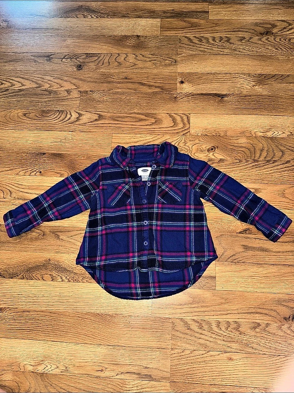 Old Navy Plaid Button Down Shirt Size 2T Like New